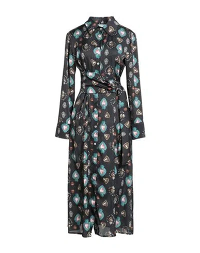 Il The' Delle 5 Woman Midi Dress Black Size 6 Polyester In Multi