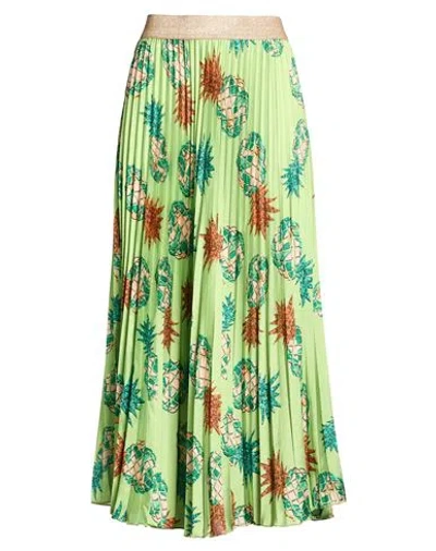 Il The' Delle 5 Woman Midi Skirt Light Green Size 8 Polyester