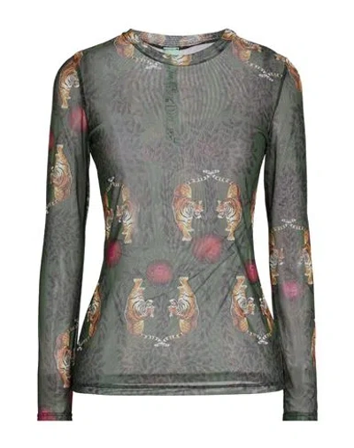 Il The' Delle 5 Woman Top Dark Green Size 4 Polyester, Elastane In Multi