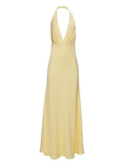 Il Volo Belle Halter-neck Maxi Dress In Yellow