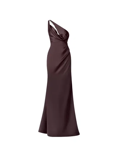 Il Volo Crystal-embellished One-shoulder Maxi Dress In Purple