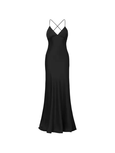 Il Volo Isla Cross-strap Dress In Black