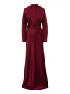 Il Volo Kate Belted Maxi Dress In Red