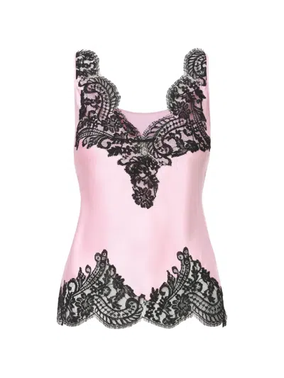 Il Volo Lace-trim Top In Pink