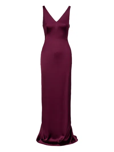 Il Volo Lavina V-neck Maxi Dress In Purple