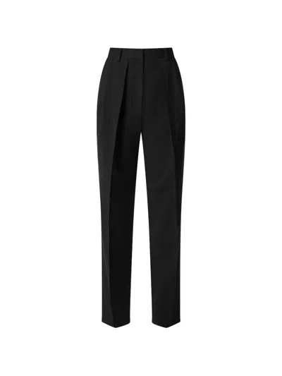 Il Volo Pleated Silk Trousers In Animal Print