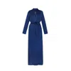 Il Volo Women's Blue Sapphire Long Silk Robe In Blue