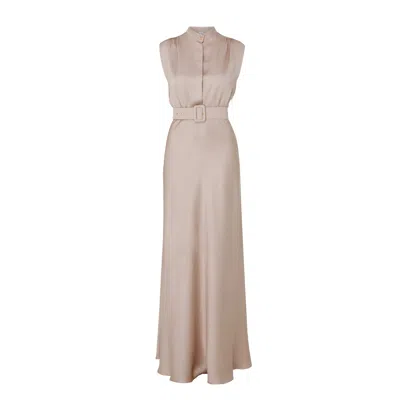 Il Volo Women's Neutrals Sienna Silk Tunic Dress In Beige/brown/yellow