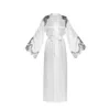 Il Volo Women's Neutrals / White Alba Long Silk Robe In White