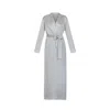 Il Volo Women's Silver Pearl Long Silk Robe In Silver