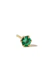 Ila 14k Yellow Gold Emerald Stud Earrings In Green