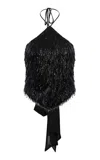 Ila Alexa Sequined Bandana Tank Top In Black