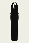Ila Anya Cowl-neck Maxi Jersey Dress In Black