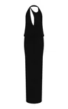 Ila Anya Draped Cutout Jersey Maxi Dress In Black