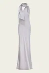 Ila Brice One-shoulder Maxi Dress In Silver