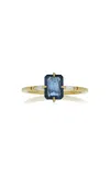 Ila Women's Karina 14k Gold, Diamonds & Blue Sapphire Ring In Blue