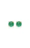 Ila Clarence 14k Yellow Gold Emerald Earrings In Green