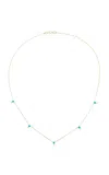 Ila Devere 14k Gold Turquoise And Diamond Necklace In Blue