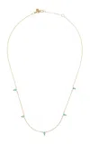 Ila Devere 14k Yellow Gold Emerald Necklace In Green