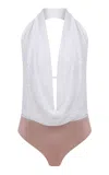 Ila Dolly Sequined Bodysuit In White