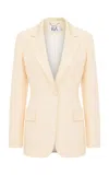 Ila Erica Satin-trimmed Suiting Blazer In Yellow