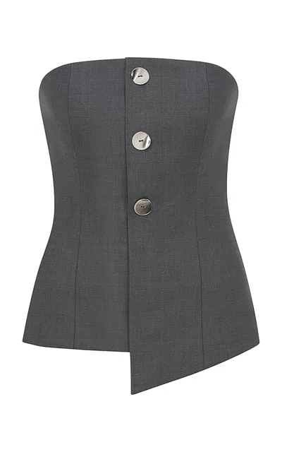 Ila Eve Wool Blend Top In Grey