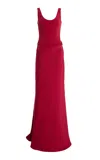 Ila Exclusive Gigi Corseted Maxi Dress In Red