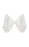 Ila Gaby Satin Bow Shawl In White