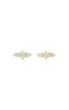 Ila Hanley 14k Yellow Gold Diamond Earrings