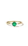 Ila Haritah 14k Yellow Gold Emerald; Diamond Ring In Green