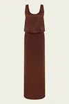 Ila Hilda U-neck Maxi Dress In Brown