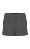 Ila Iris Wool-blend Shorts In Grey