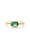 Ila Karina 14k Gold; Emerald And Diamond Ring In Green