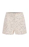 Ila Layn Sequined Shorts In Tan