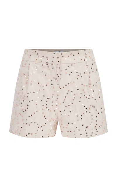Ila Layn Sequined Shorts In Tan