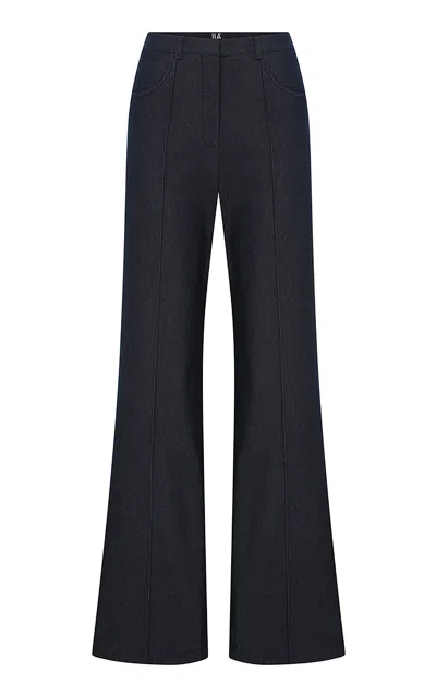 Ila Lexa Otton Blend Trousers In Blue