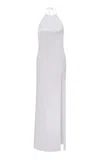Ila Luce Open Back Satin Maxi Dress In White