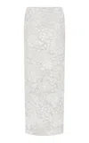 Ila Magdalena Embellished Tulle Maxi Skirt In White