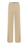Ila Maki High-rise Cotton Straight-leg Pants In Tan