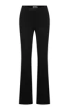 Ila Mecy Low-rise Crepe Flared Pants In Black