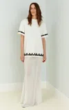 Ila Monica Chiffon Maxi Skirt In White