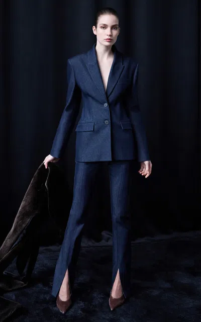 Ila Odine Cotton Blend Trousers In Blue