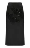Ila Pixie Embroidered Silk Skirt