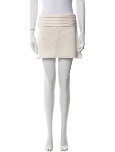 Pre-owned Ila Pleated Accents Mini Skirt W/ Tags In Neutrals