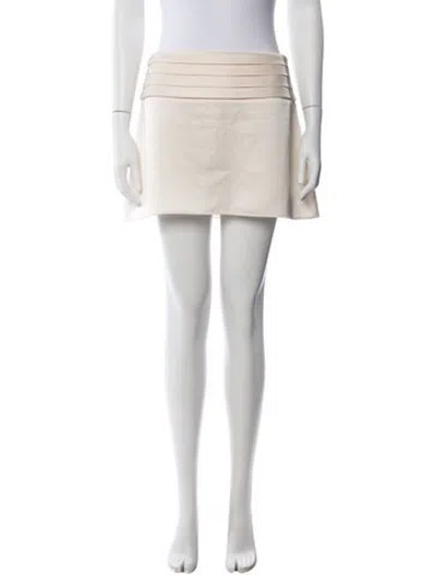 Pre-owned Ila Pleated Accents Mini Skirt W/ Tags In Neutrals