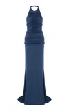 Ila Rami Ruched Halter Dress