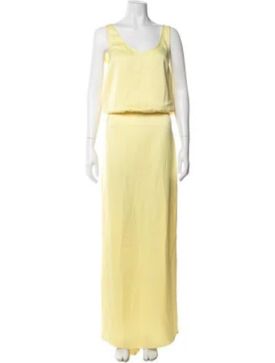 Pre-owned Ila Scoop Neck Long Dress In Yellow