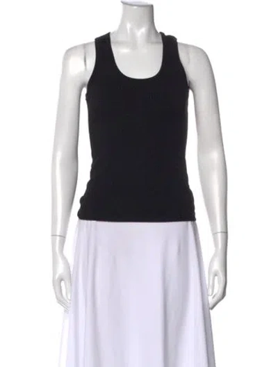 Pre-owned Ila Scoop Neck Sleeveless Top In Black