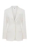 Ila Shania Fringed Suiting Blazer In White