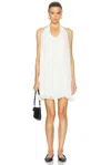 Ila Swan Flounced Chiffon Mini Dress In White